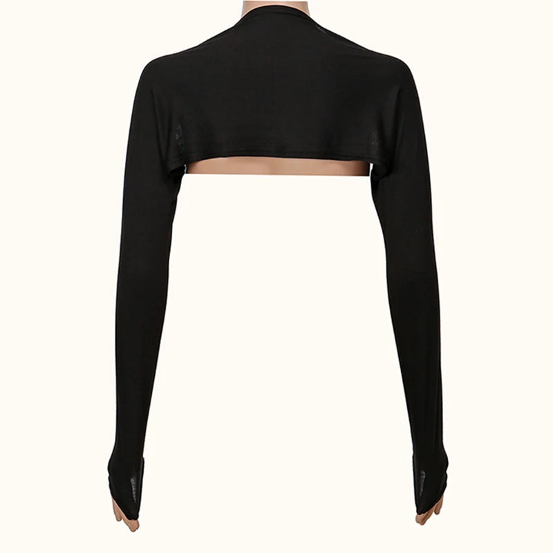 Muslim Jersey Arm Warmers - Cotton Modal Solid Color Oversleeve with Shoulder Coverage and Sun Protection