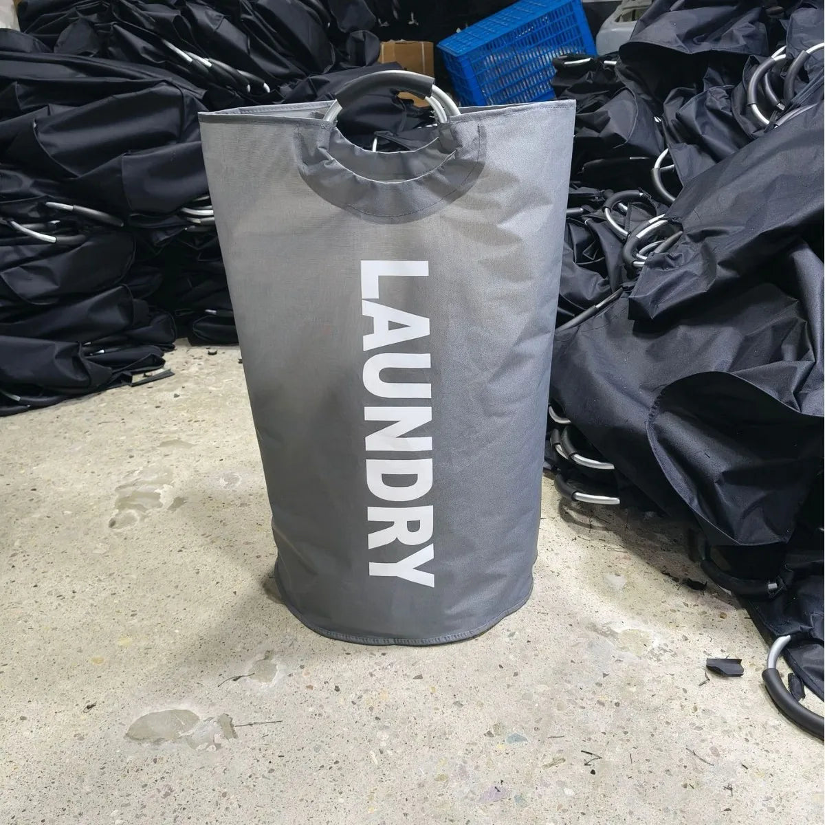 Oxford Cloth Laundry Hamper - Large Capacity Foldable Dirty Clothes Storage Basket for Bathroom