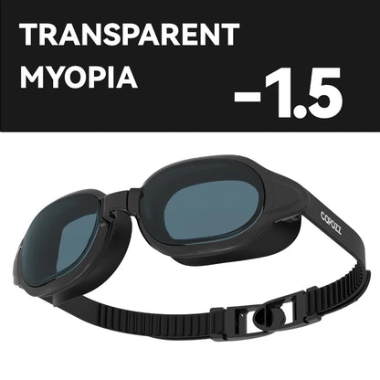 Prescription Swimming Goggles with Anti-Fog UV Protection - Myopia Diopter Swim Eyewear