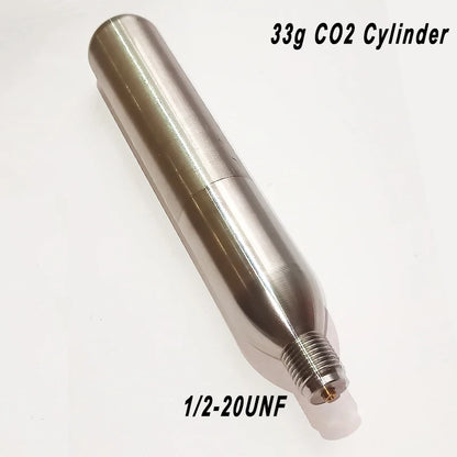 33g Refillable CO2 Cartridge - Multi-Purpose Gas Cylinder for Athletic Equipment & Emergency Gear