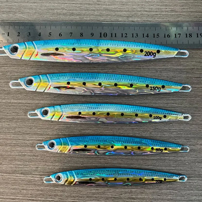 Majorcraft Jigpara 3D Print Metal Vertical Spoon - Fast Sinking Fishing Lure for Carp & Sea Spinning (60g-200g)