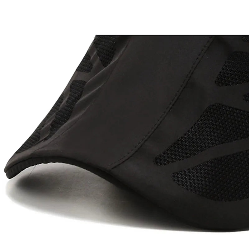 Men's Quick-Dry Mesh Golf Cap - Breathable Flat Visor Sun Hat for Outdoor Sports