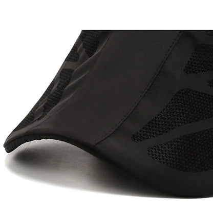 Men's Quick-Dry Mesh Golf Cap - Breathable Flat Visor Sun Hat for Outdoor Sports