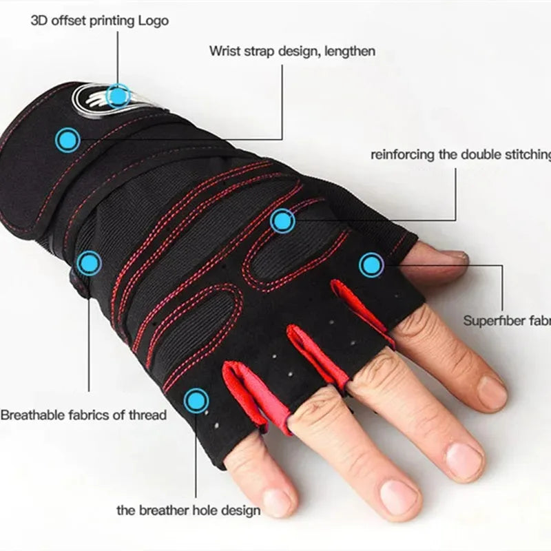 Half-Finger Performance Training Gloves with Wrist Support