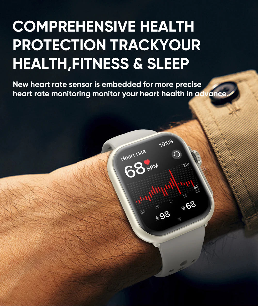 Ultra 2 SE Smart Watch - 1000mAh AMOLED GPS Fitness Tracker with Heart Rate Monitor & HD Calling for iOS & Android