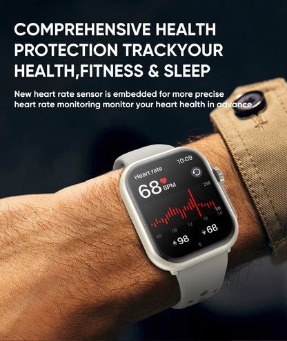 Ultra 2 SE Smart Watch - 1000mAh AMOLED GPS Fitness Tracker with Heart Rate Monitor & HD Calling for iOS & Android