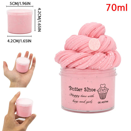 70ml Chocolate Cookies Butter Slime DIY Kit - Soft Fluffy Putty for Birthday Gifts & Party Favors