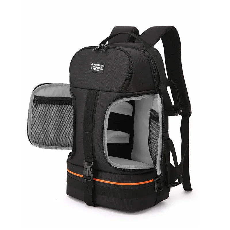 Large Capacity Camera Backpack - Waterproof Oxford DSLR Bag with 15.6" Laptop Compartment