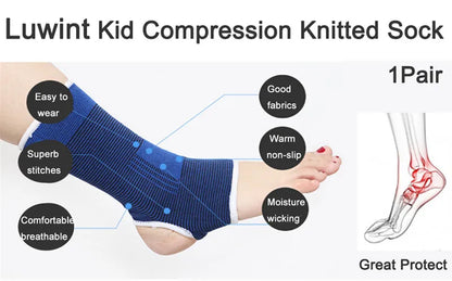 Elastic Ankle Brace Support - Super Soft Protection Guard for Gym Running Sports Fitness (1 Pair)