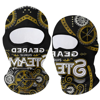 Full Face Balaclava Mask - Breathable Windproof UV Sun Protection - Moto Skull Ghost Clown Design for Summer Spring