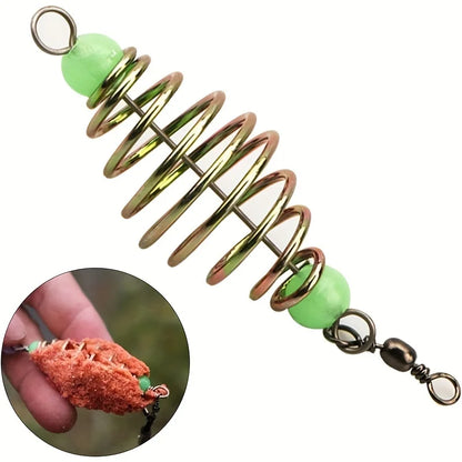 5-Pack Fishing Bait Spring Feeder Cage - Stainless Steel Trap Basket Holder for Carp Fishing Tackle
