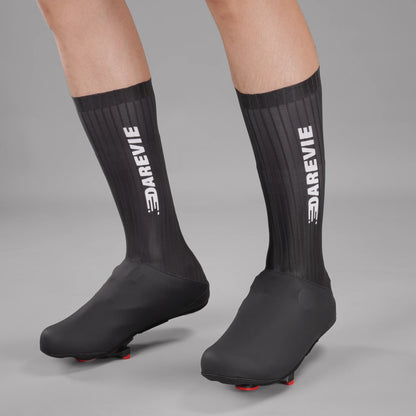 Aero Striped Cycling Shoe Covers - Waterproof Windproof Anti-Slip Overshoes for Road & MTB Bikes