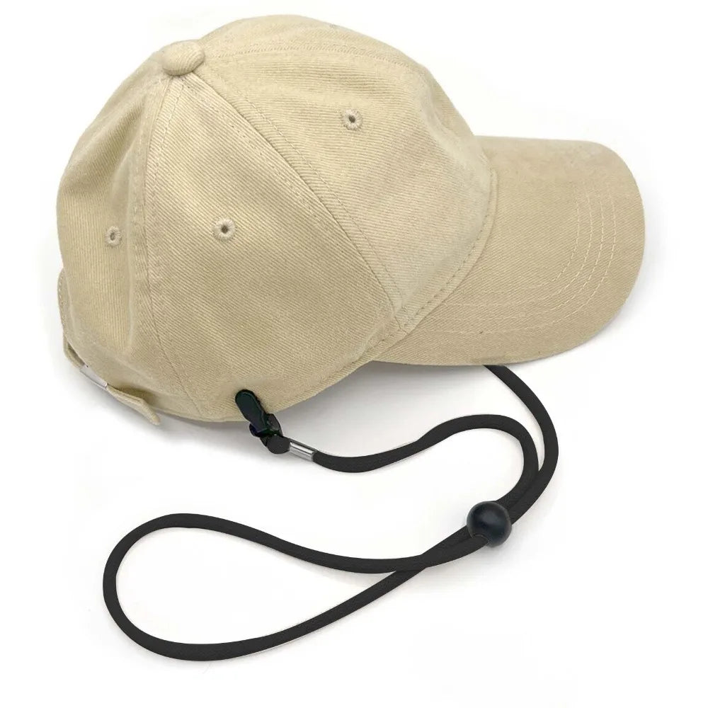 Adjustable Hat Retention Strap - Windproof Elastic Chin Cord for Sports & Outdoor Activities