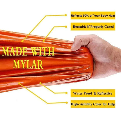Ultra Waterproof Mylar Thermal Lightweight Survival Sleeping Bag for Camping & Hiking