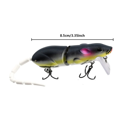 15.5CM Artificial Mouse Fishing Lure - Floating Swimbait for Pike, Bass & Rat - Plastic Minnow Tackle