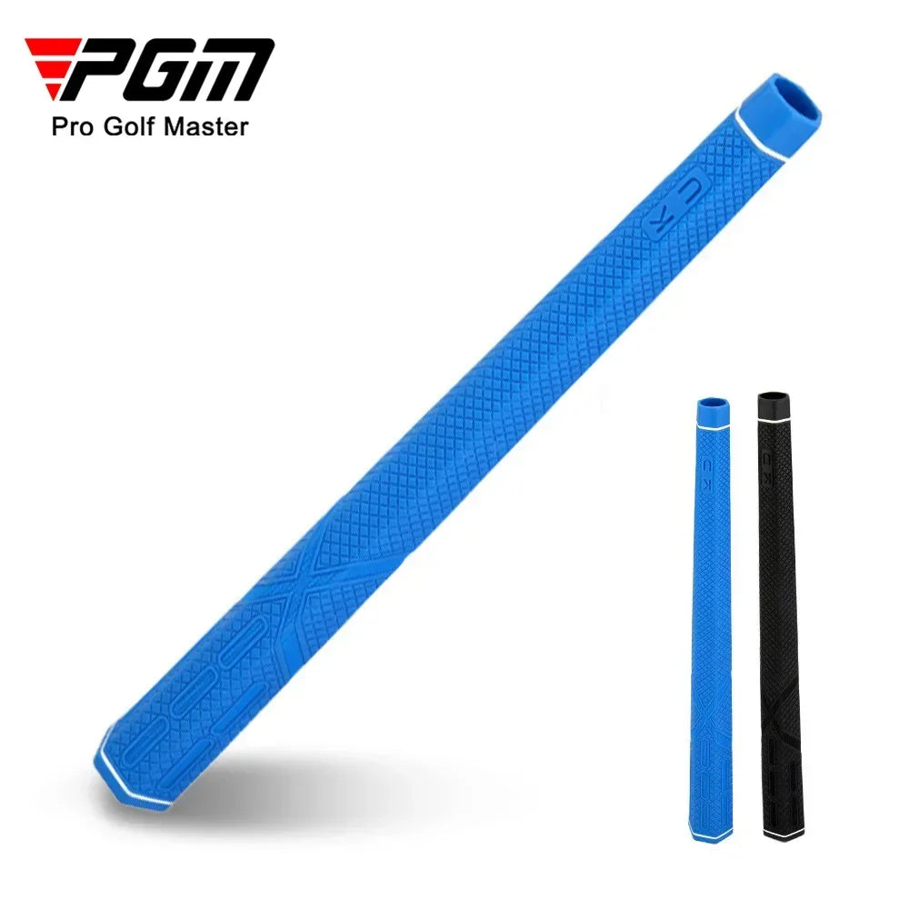 Hexagonal Rubber Golf Club Grips - PGM SB004 Universal Grip for Iron, Wood & Putter Clubs (Black/Blue)