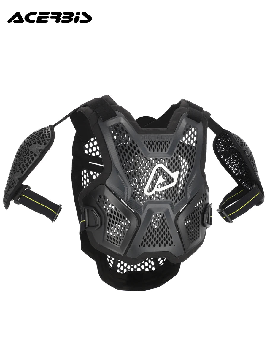 CE Certified Motorcycle Chest Protector - Lightweight Off-Road Racing Armor with Removable Shoulder Guards