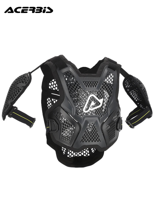 CE Certified Motorcycle Chest Protector - Lightweight Off-Road Racing Armor with Removable Shoulder Guards