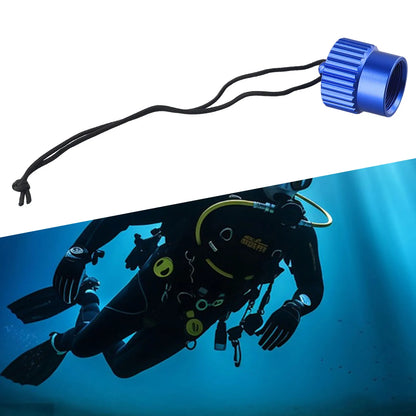Aluminum DIN Tank Valve Dust Protection Cap - Scuba Diving Threaded Cover Plug with Multicolor Options (1 Piece)