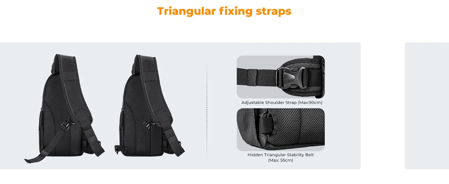 Camera Sling Backpack 10L - Waterproof DSLR/SLR Photography Bag
