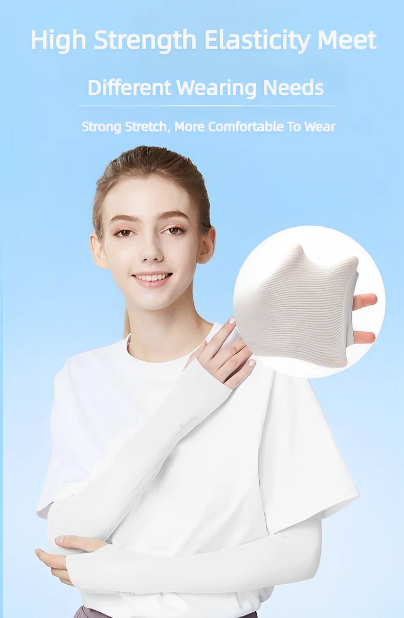 UV Protection Compression Arm Sleeves - Ice Silk Cooling Sleeves for Football, Golf, Cycling, and Outdoor Sports