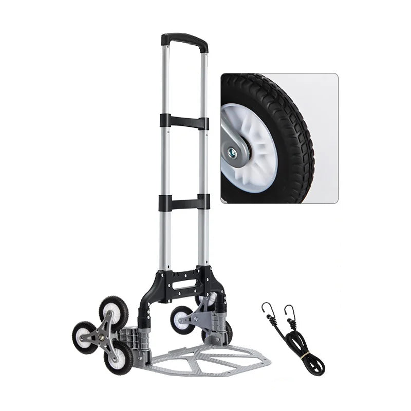 GIANXI Aluminum Alloy Folding Shopping Cart - Lightweight Stair Climbing Grocery Trolley