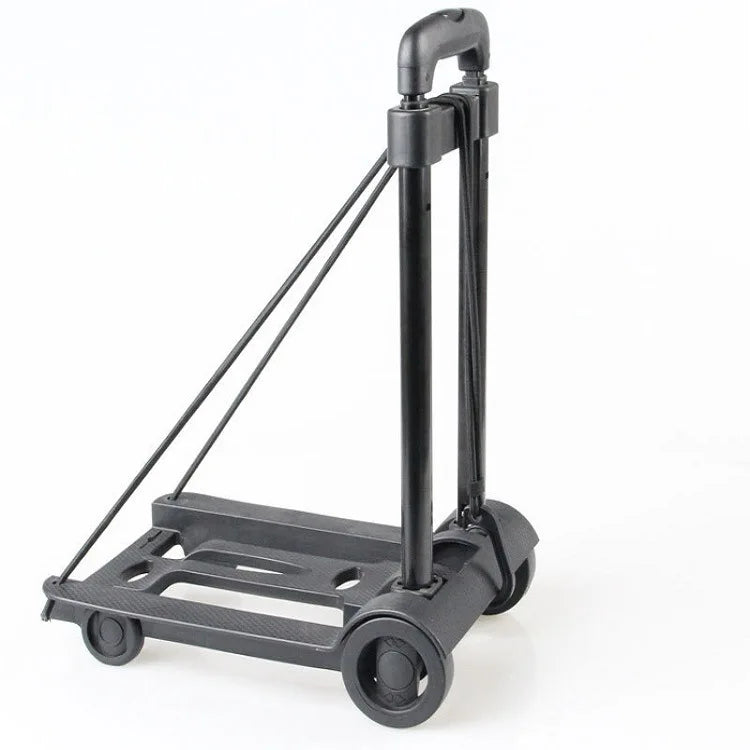 Foldable Shopping Cart with 2/4 Wheels - Portable Household Grocery & Luggage Trolley