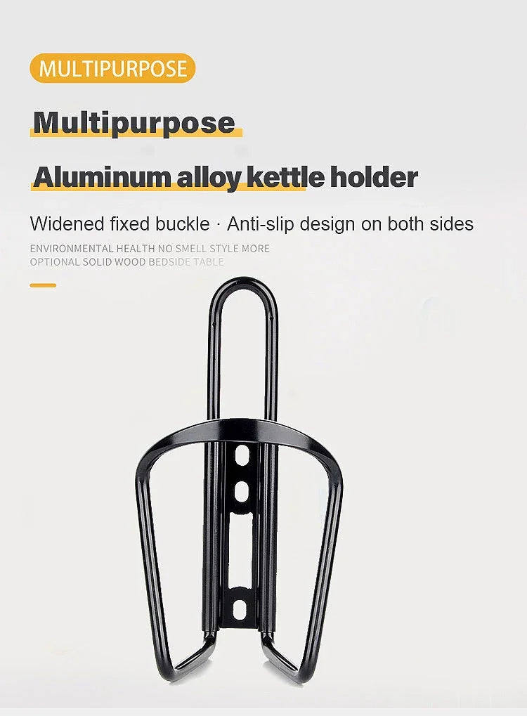 Aluminum Alloy Bicycle Bottle Holder - Lightweight Foldable Cage Mount for Mountain, Road & Folding Bikes - Universal Fit