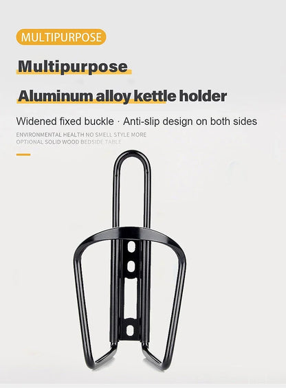 Aluminum Alloy Bicycle Bottle Holder - Lightweight Foldable Cage Mount for Mountain, Road & Folding Bikes - Universal Fit