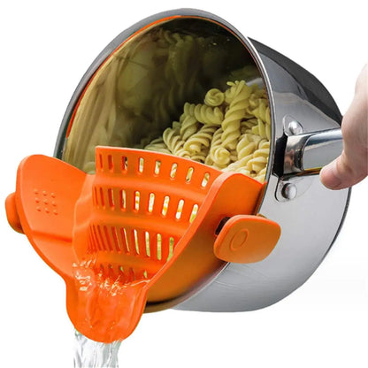 Adjustable Clip-On Pot Strainer for Pots, Pans & Bowls - Kitchen Strainer (1pc)