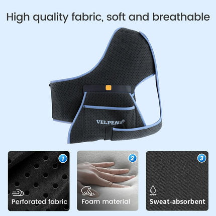 Breathable Shoulder Sling & Immobilizer - Adjustable Arm Support for Rotator Cuff Tear, Fracture, Dislocation & Post-Surgery Recovery