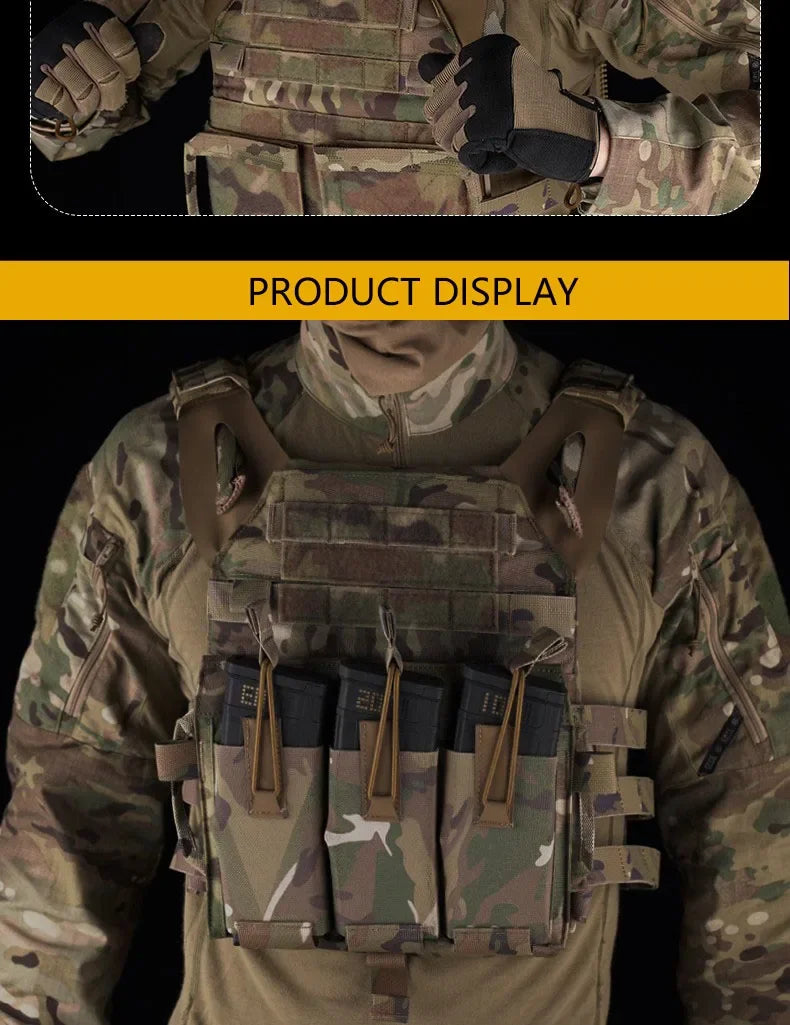 Tactical Sport Vest 2.0 - Breathable Adjustable Quick Release Nylon Carrier for Airsoft, Paintball & Outdoor Training