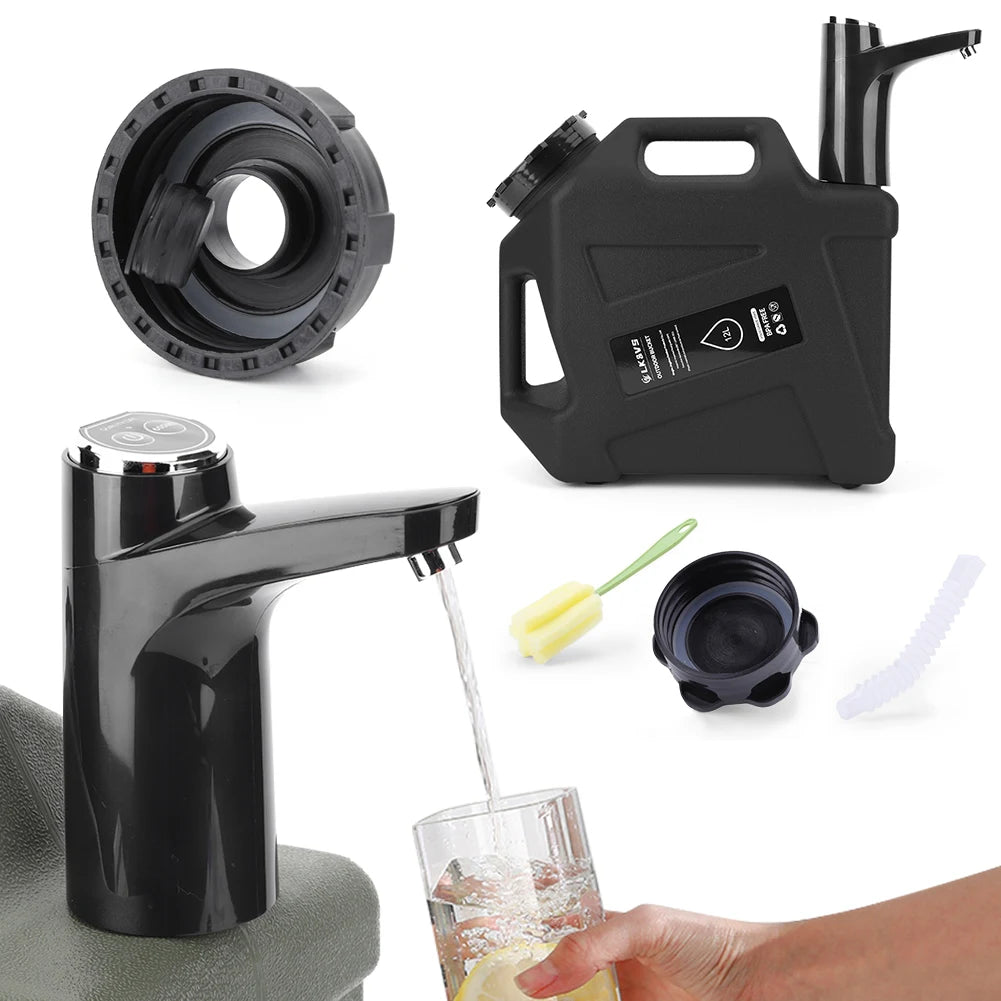 Portable Water Container with Electric Pump - 11L/12L Camping Water Dispenser for Outdoor Use