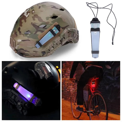 BOOIU Tactical Safety Helmet Light - Waterproof IR Strobe Signal Lamp for Outdoor Survival, Hiking & Cycling