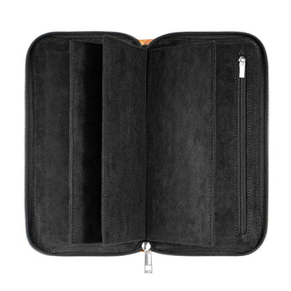 Premium Leather Golf Glove Storage Wallet - Zippered Organizer Bag