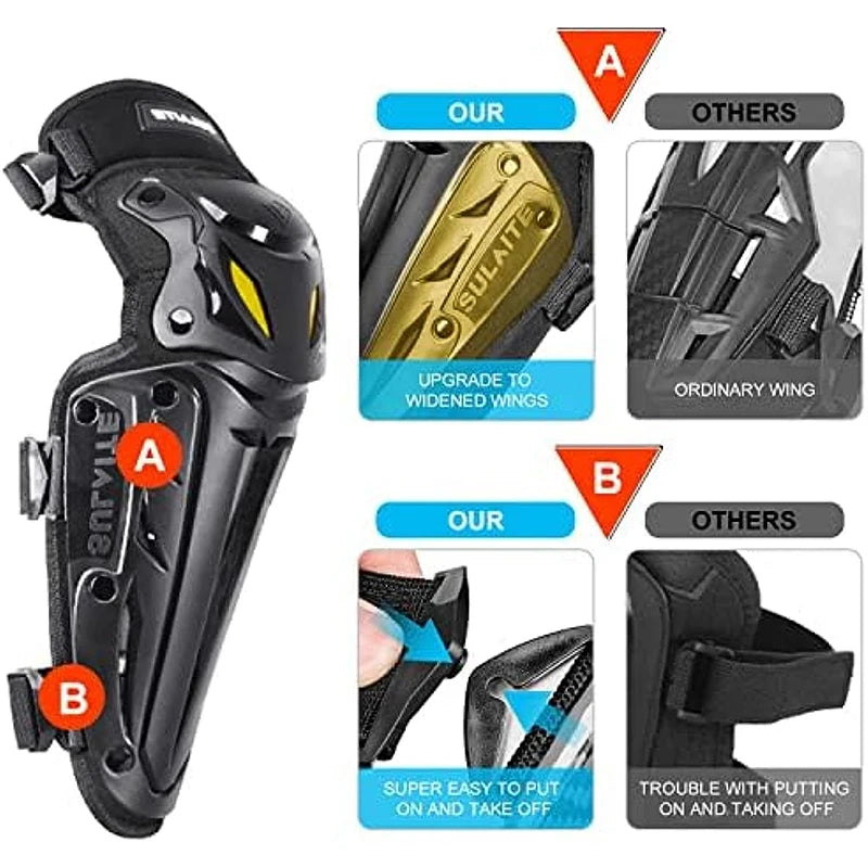 Motorcycle Knee and Elbow Protection Guards - Motocross Off-Road Racing MTB Pads