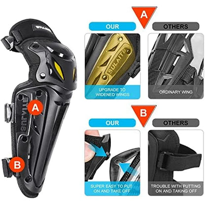 Motorcycle Knee and Elbow Protection Guards - Motocross Off-Road Racing MTB Pads