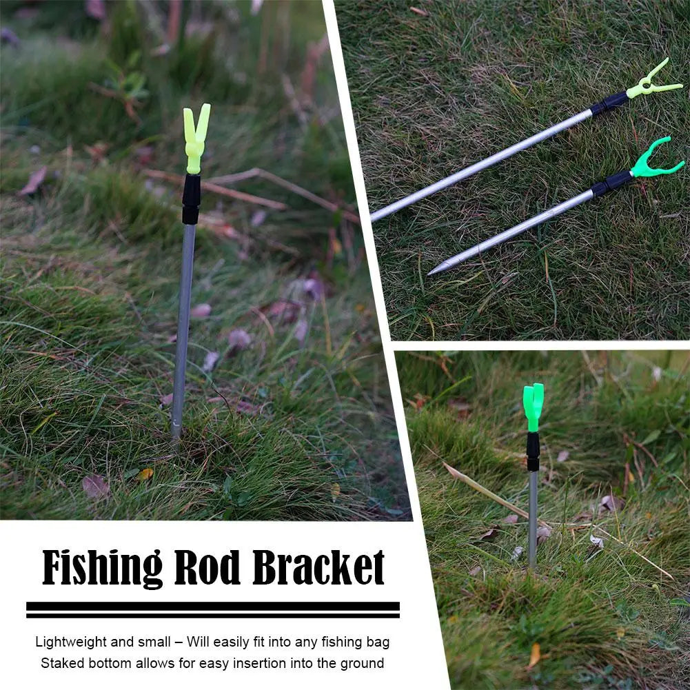 Telescopic Fishing Rod Holder - Adjustable 50-80cm Extending Bankstick Stand with Rod Rest Bracket for Fishing Accessories