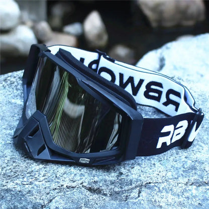 Vintage Motorcycle Goggles – MX Motocross Safety Glasses with Night Vision for Helmet & Driving