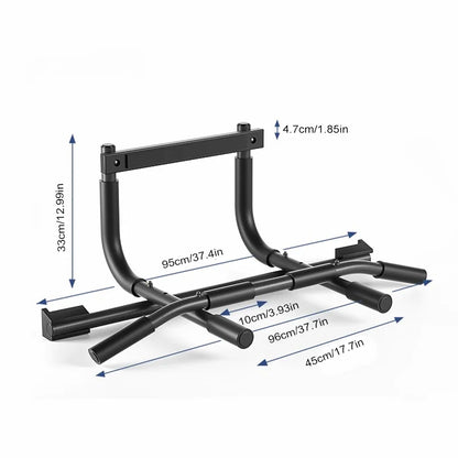 Portable Pull-Up Bar - Lifting and Grip Strength Trainer for Home and Gym Fitness Workouts