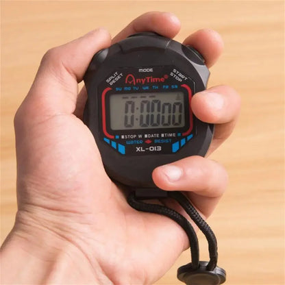 Professional Waterproof Digital LCD Sports Stopwatch Timer with Lanyard
