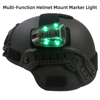 Tactical Helmet Light - Multi-Function IR Strobe Signal Lamp with Velcro Mount