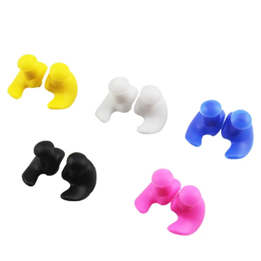 Premium Waterproof Silicone Earplugs - Soft & Durable Swimming Ear Protection with Delicate Texture (1 Pair)