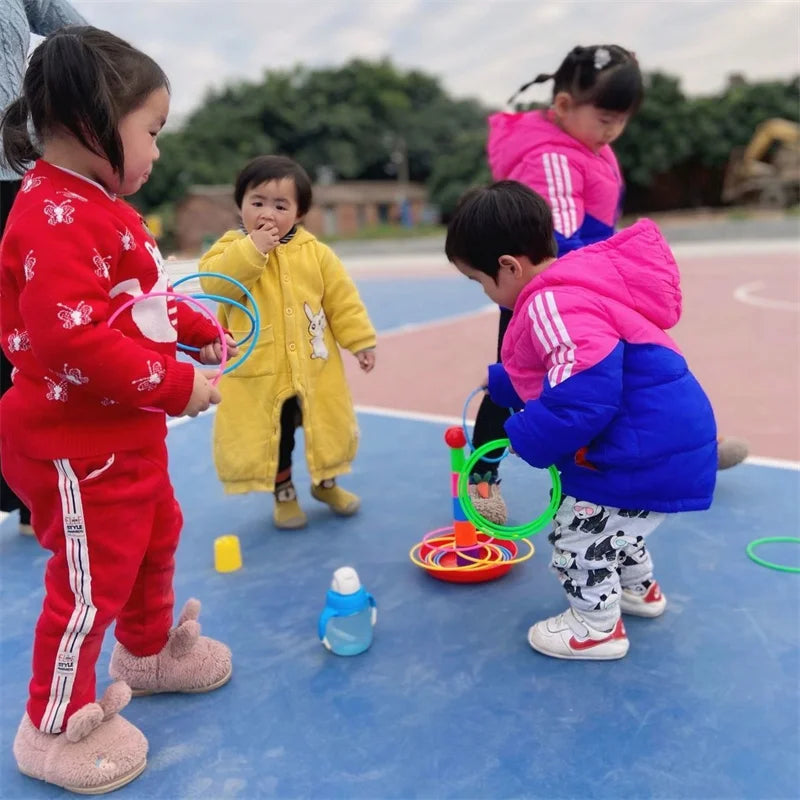 Ring Toss Game Set - Stacking Circle Toys for Kids Indoor/Outdoor Fun - Parent-Child Interactive Educational Gift