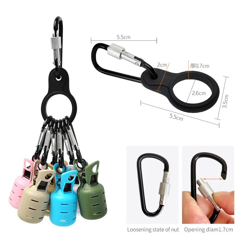 Squid Jig Bait Protector Kit - 6pcs Webfoot Octopus Egi Hook Covers with Carabiner for Cuttlefish Umbrella Lure Fishing Tackle