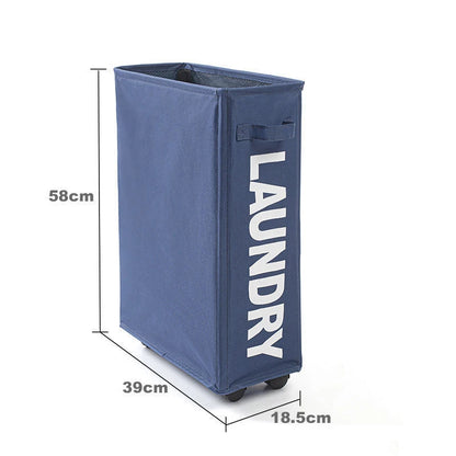 Large Capacity Rolling Laundry Basket - Multifunctional Foldable Waterproof Storage Bag for Dirty Clothes and Yoga Mats