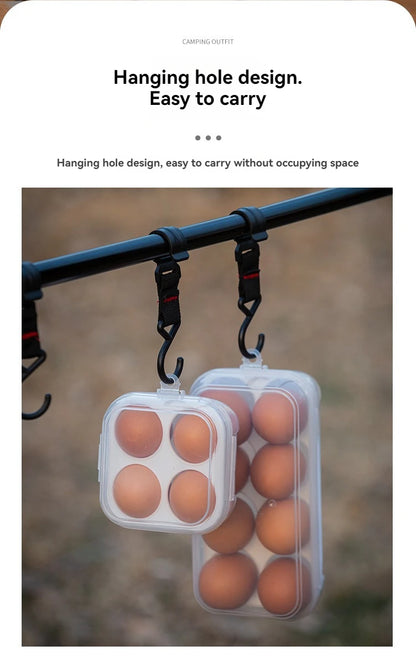 Portable Camping Egg Storage Container - Shockproof Outdoor Egg Carrier Box with Shatterproof Protection for Travel and Home