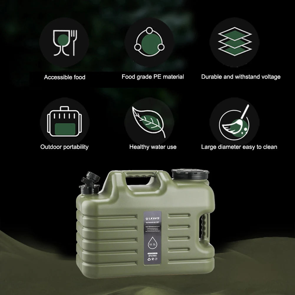 Portable Water Container with Electric Pump - 11L/12L Camping Water Dispenser for Outdoor Use