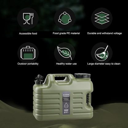 Portable Water Container with Electric Pump - 11L/12L Camping Water Dispenser for Outdoor Use