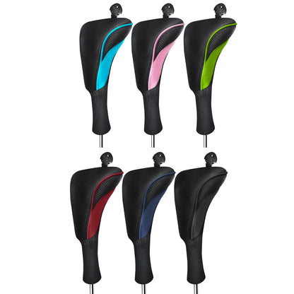 Premium Golf Club Head Covers for Woods & Hybrids - 1 Piece Long Neck Design